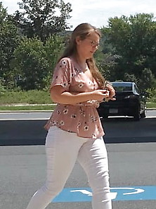 Pretty Milf Tight White Pants