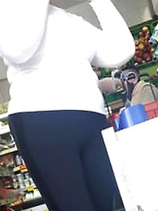 Granny In Black Leggings 3