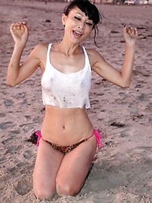 Bai Ling Ice Bucket Challenge See Through To Nipple