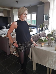 Sexy Dutch Milf Teacher Shows Legs In Pantyhose