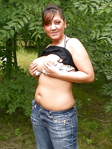 Chubby Amateur Teen Outdoor