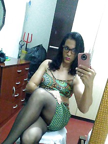 Crossdresser Lady Green