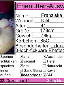 Fanziska,  Geile Hausfrauenfotze Aus Kiel