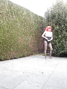 Latina tranny Camille Andrade playing with her shecock
