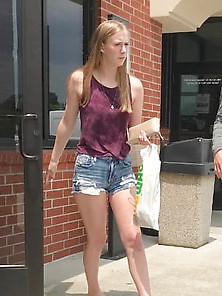 Short Shorts Sexy Legs Blonde