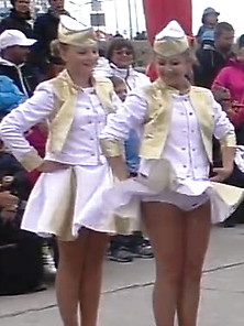 Upskirt Teen Majorettes 6