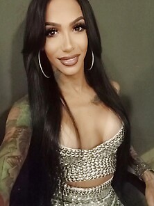Sexy Shemale Gets Cum in Face