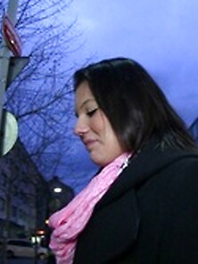 Brunette Black Coat Pink