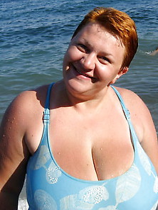 Busty Milf At The Beach