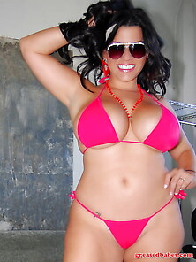 Big Tits Latina In Red Thong Bikini