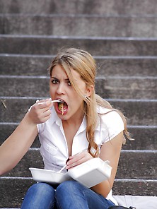 Lunch On The Stairs