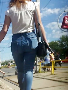 Spy Sexy Ass Jeans Teens Girl Romanian