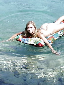 Milf And Daughter At The Beach