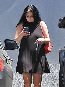 Ariel Winter Hard Nipples In Black Dress