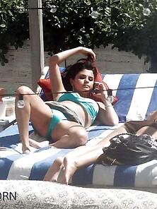 Selena Gomez - Bathing Suit With Open Up Gams