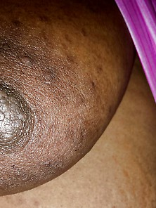 Wifey's Ebony Nipples (Aka Cum Targets)