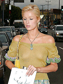 Paris Hilton Looks Very Hot In Tight Black Dress