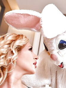 Girl With Taut Butt Gives Herself To Easter Bunny Who Scores Bab