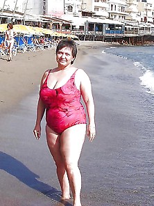 Mature On Beach