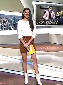 Rebecca Mir Mini Leather Skirt 12-09-2019