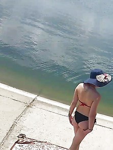 Spy Beach Sexy Ass Bikini Woman Romanian