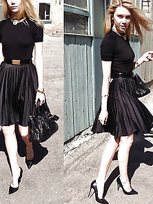 Black Pleated Skirt