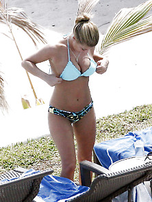 Fergie Blue Bikini