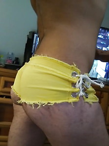 Sexxy In Little Yellow Shorts